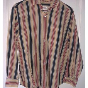 Talbots Yellow Striped Button Down